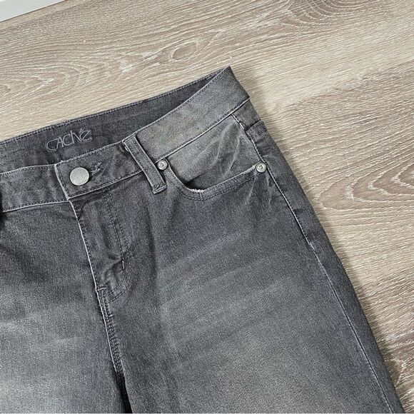 Cache Black Wash Straight Leg Boho Jeans SZ 2 - Picture 8 of 10